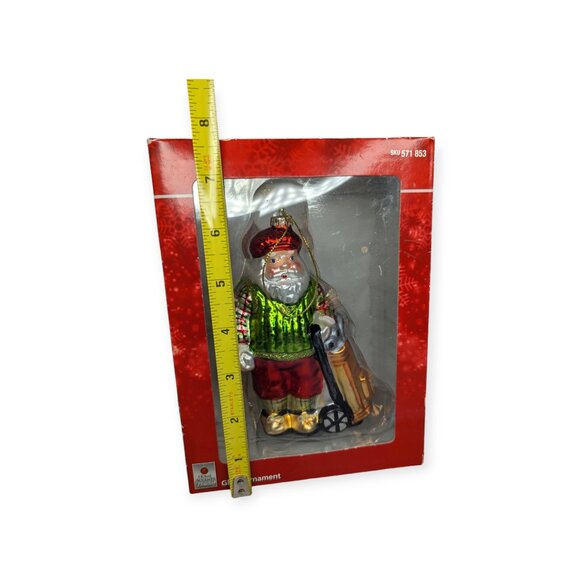 Home Accents Holiday Blown Glass Golfing Santa Christmas Ornament - Picture 10 of 10